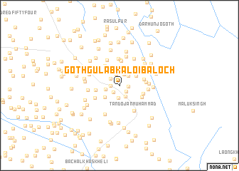 map of Goth Gulāb Kaloi Baloch