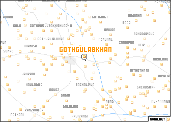 map of Goth Gulāb Khān