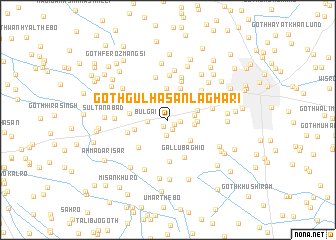 map of Goth Gul Hasan Laghāri