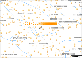 map of Goth Gul Hasan Marri