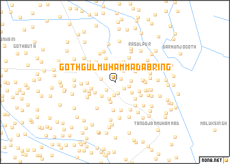 map of Goth Gul Muhammad Abring