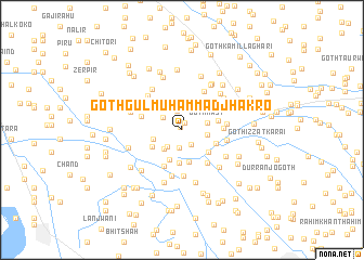 map of Goth Gul Muhammad Jhakro