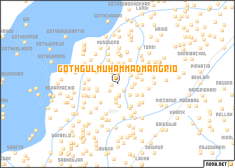 map of Goth Gul Muhammad Māngrio