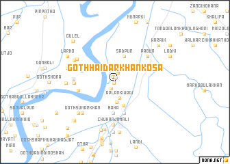 map of Goth Haidar Khān Kosa