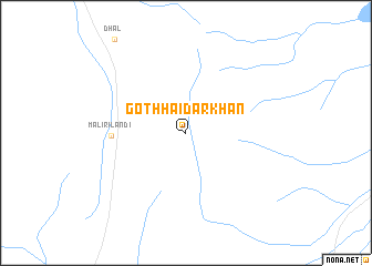 map of Goth Haidar Khān