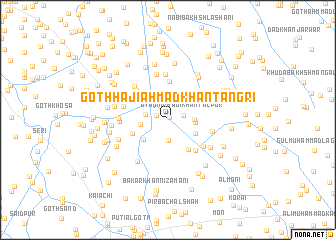 map of Goth Hāji Ahmad Khān Tangri