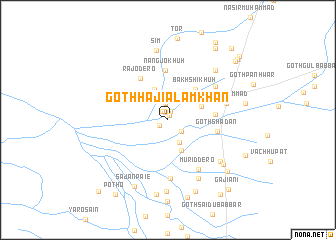 map of Goth Hāji Alam Khān