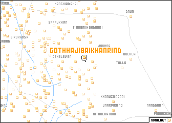 map of Goth Hāji Bāi Khān Rind