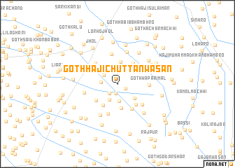 map of Goth Hāji Chuttan Wasān
