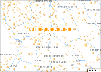 map of Goth Hāji Ghāzi Almāni
