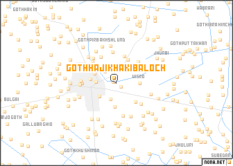 map of Goth Hāji Khāki Baloch