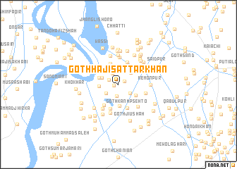 map of Goth Hāji Sattār Khān
