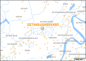 map of Goth Hāji Umar Khān