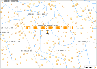 map of Goth Hāji Wariām Khāskheli