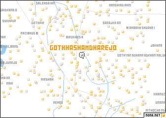 map of Goth Hāsham Dhārejo