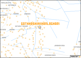 map of Goth Hāshim Khān Laghāri