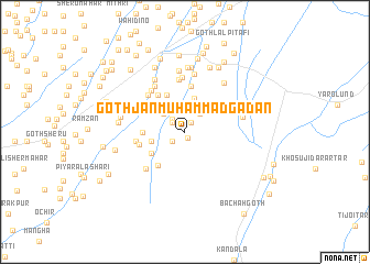 map of Goth Jān Muhammad Gadān