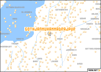 map of Goth Jān Muhammad Rājpur