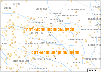 map of Goth Jān Muhammad Wasān