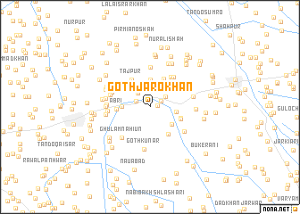 map of Goth Jāro Khān