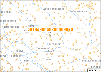 map of Goth Jhānda Khān Khoso