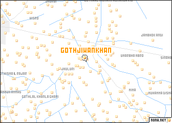 map of Goth Jīwan Khān