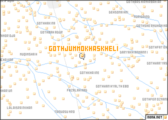 map of Goth Jummo Khāskheli