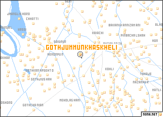 map of Goth Jummūn Khāskheli