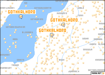 map of Goth Kalhoro