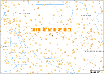 map of Goth Kando Khāskheli