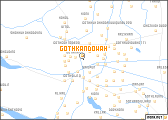 map of Goth Kando Wāh