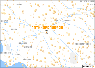 map of Goth Karan Wasān