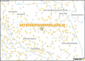 map of Goth Khair Muhammad Junejo