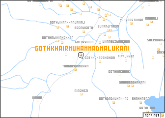 map of Goth Khair Muhammad Malukāni