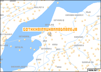 map of Goth Khair Muhammad Nāreja