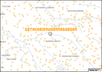 map of Goth Khair Muhammad Wasān