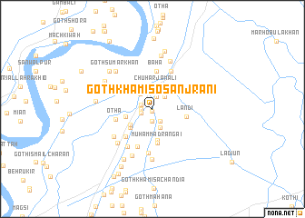 map of Goth Khamiso Sanjrāni