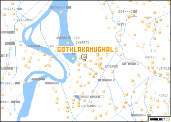 map of Goth Lāka Mughal