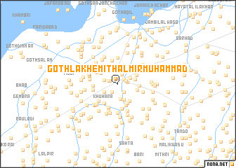 map of Goth Lakhe Mithal Mir Muhammad