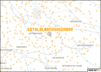 map of Goth Lāl Bakhsh Kumbār