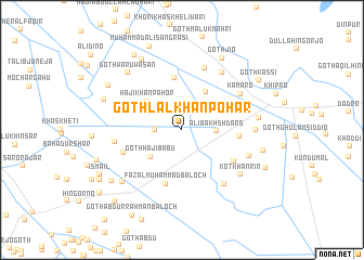 map of Goth Lāl Khān Pohar