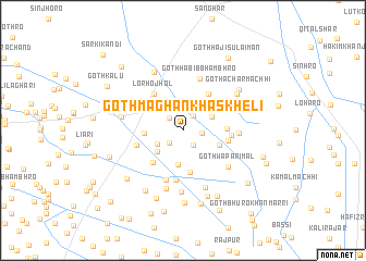 map of Goth Maghan Khāskheli