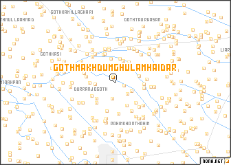 map of Goth Makhdūm Ghulām Haidar