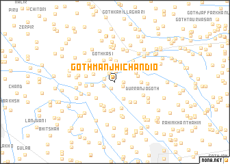 map of Goth Mānjhi Chāndio