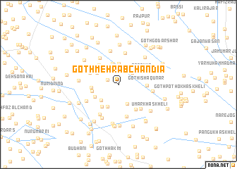 map of Goth Mehrāb Chāndia