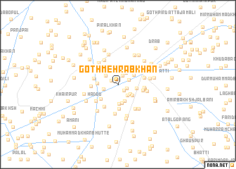 map of Goth Mehrāb Khān