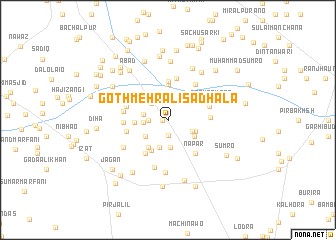 map of Goth Mehr Ali Sadhāla