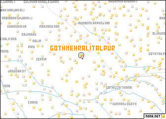 map of Goth Mehr Ali Tālpur