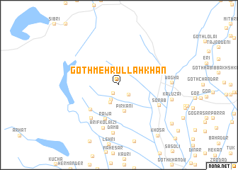 map of Goth Mehrullāh Khān