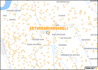 map of Goth Mewa Khāskheli